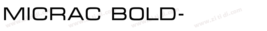 micrac bold字体转换